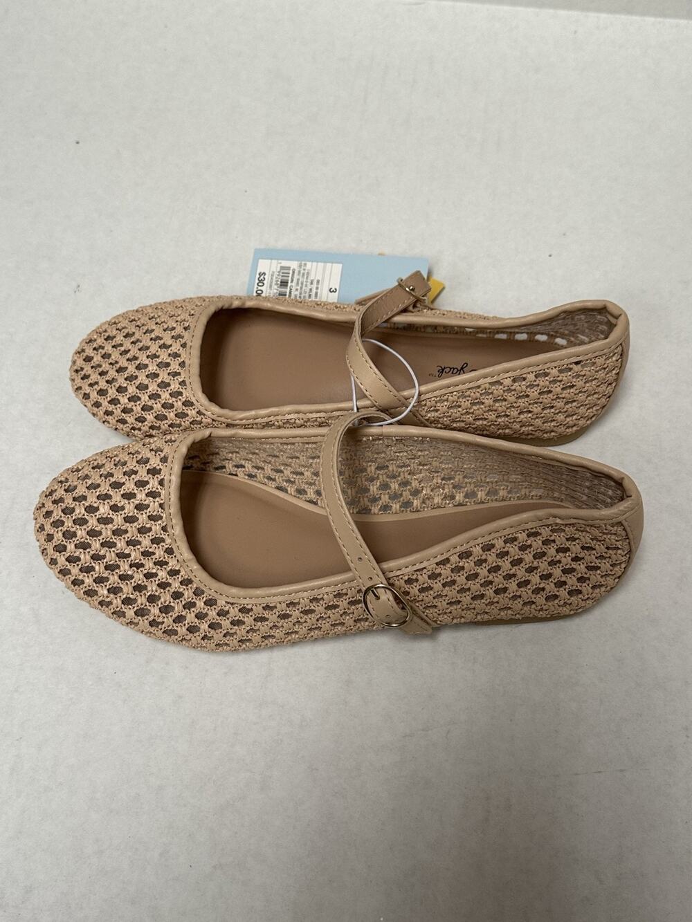 Cat & Jack Girls' Shoes Wilma Ballet Flats Tan Size 3